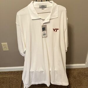 Vantage White Polo Shirt with VT Logo